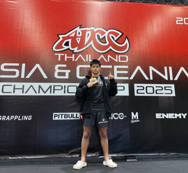 A Gato Studio BJJ competitor with a gold medal at the ADCC Thailand Asia and Oceania Championship 2025