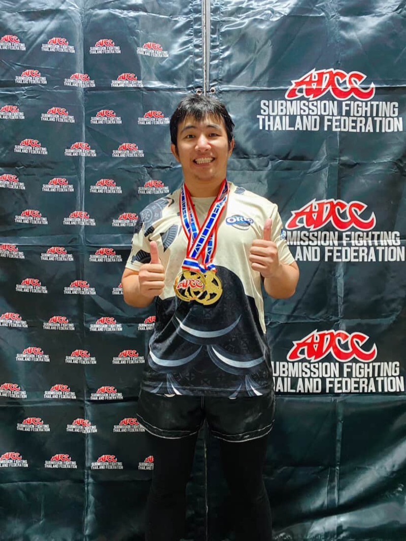 A Gato Studio BJJ competitor with multiple gold medals at an ADCC Submission Fighting Thailand Federation event